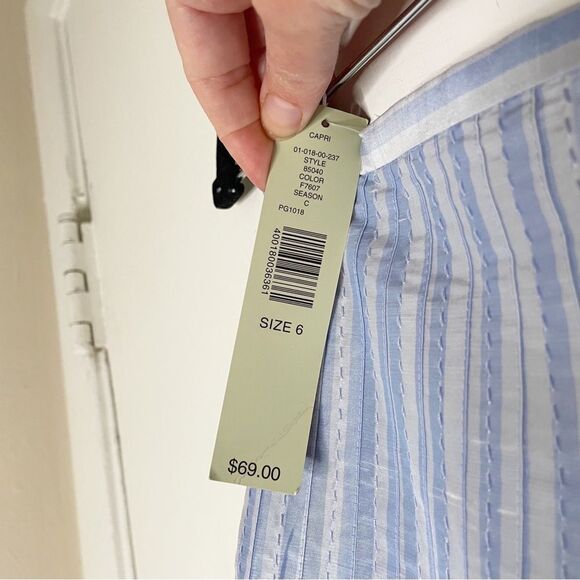 NWT Ideology Softly Pleated silk mini Skirt 6 capri blue embellished feminine - Picture 10 of 11